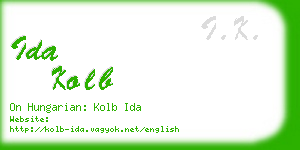 ida kolb business card